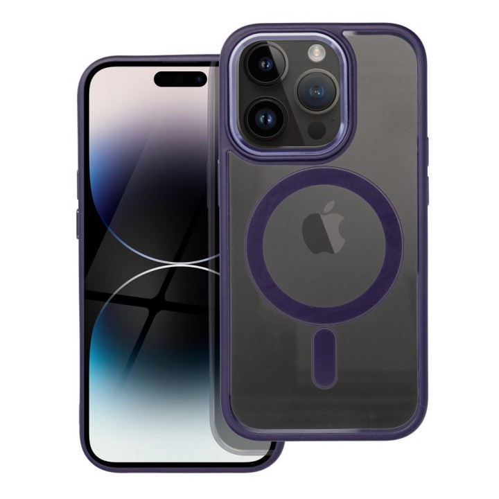 Case for iPhone 14 PRO Color Edge Mag Cover MagSafe compatible purple