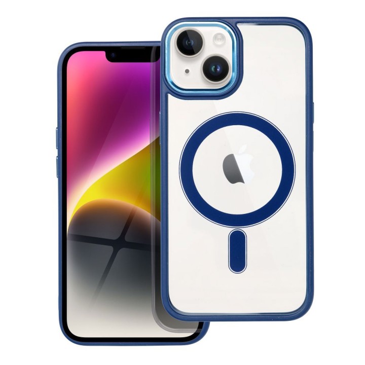 Case for iPhone 14 Color Edge Mag Cover MagSafe compatible blue