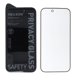 Tempered glass 6D for iPhone 15 Veason Pro Privacy Glass black