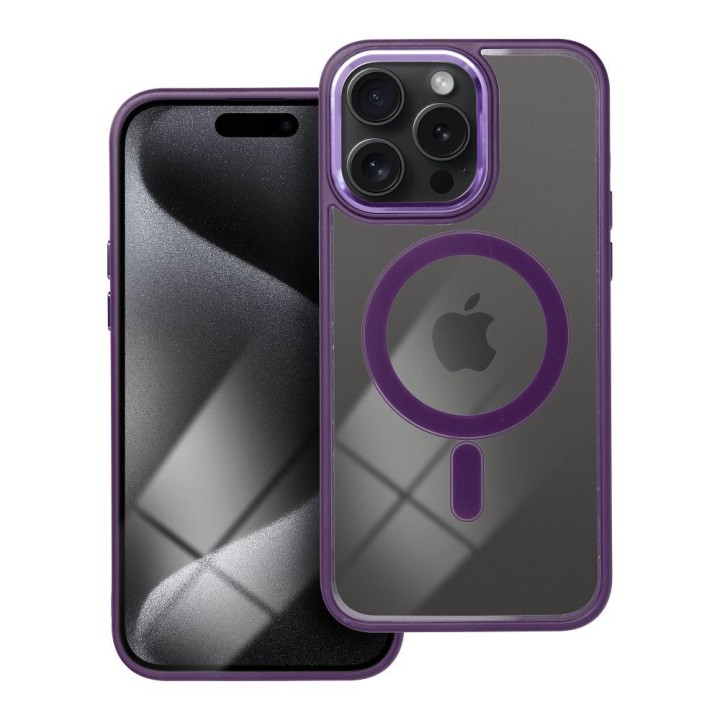 Чехол для iPhone 15 PRO MAX Color Edge Mag Cover совместимый с MagSafe фиолетовый