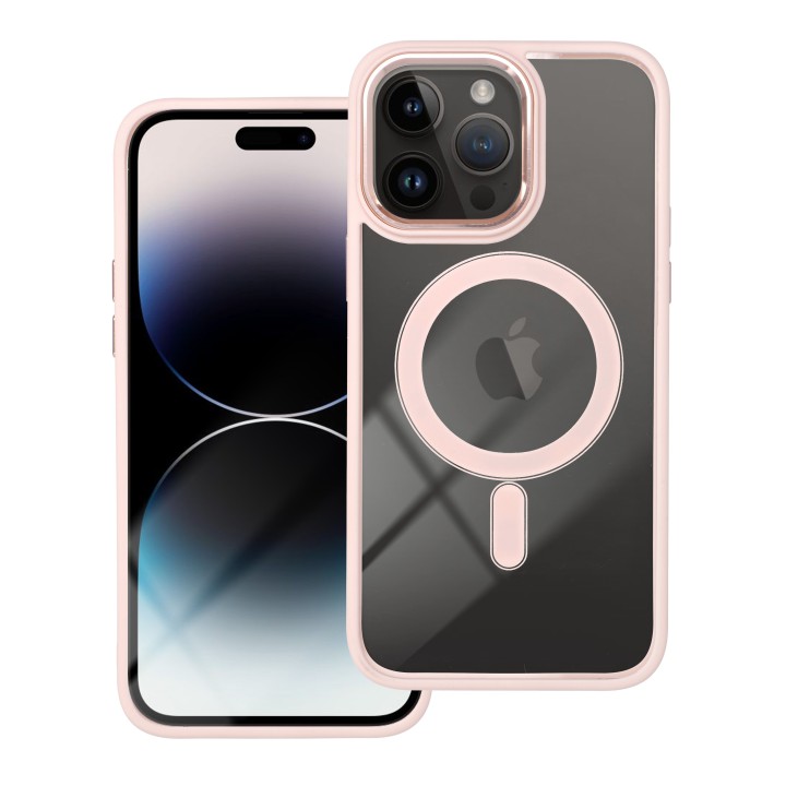 Чехол для iPhone 14 PRO MAX Color Edge Mag Cover совместимый с MagSafe розовый