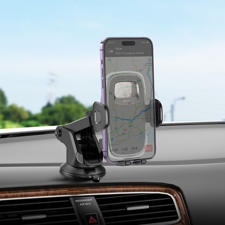 Universal car phone holder Hoco for windscreen / dashboard H15 black