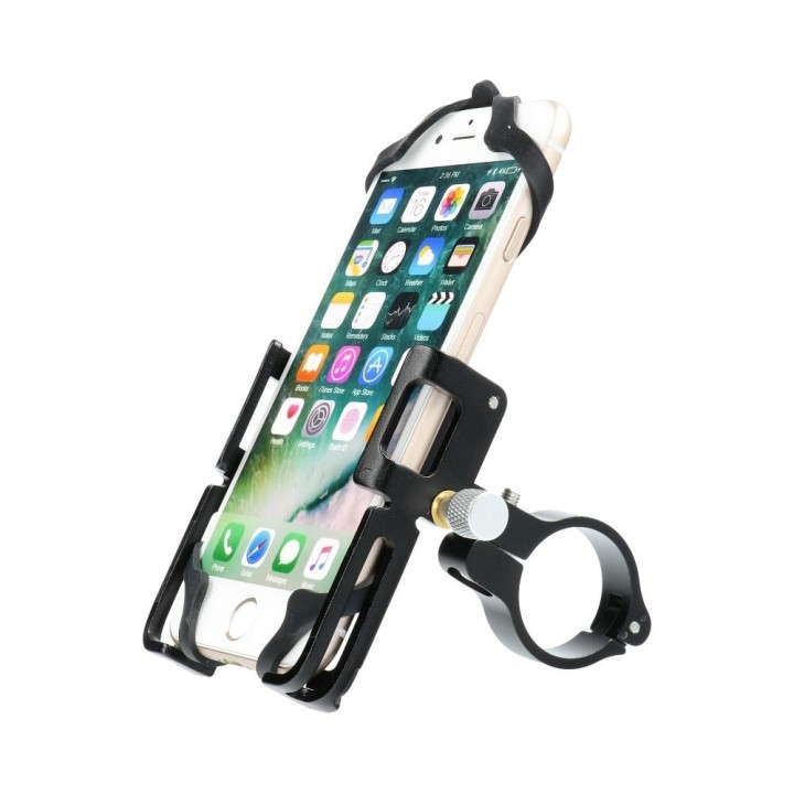 GUB bicycle handlebar holder P10 aluminium + silicone holder black