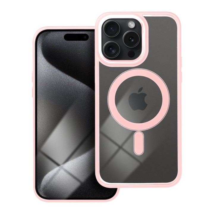 Чохол для iPhone 15 PRO MAX Color Edge Mag Cover сумісний з MagSafe рожевий