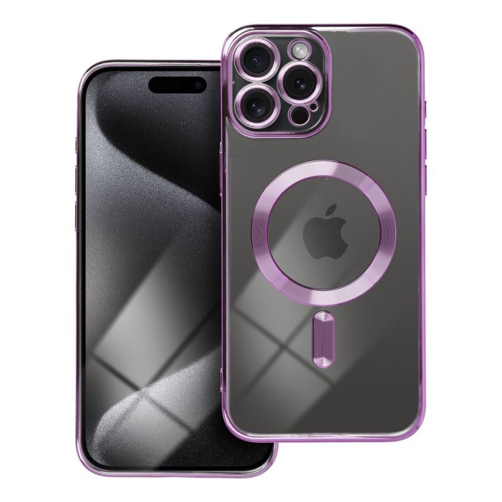 Case for iPhone 15 PRO MAX Electro Mag Cover MagSafe compatible purple