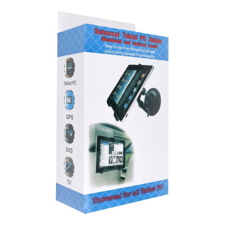 Car holder for windscreen / dashboard / headrest (tablet 7" - 10") black