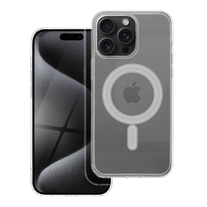 Case for iPhone 15 PRO MAX Clear Mag Cover (Str) MagSafe compatible transparent