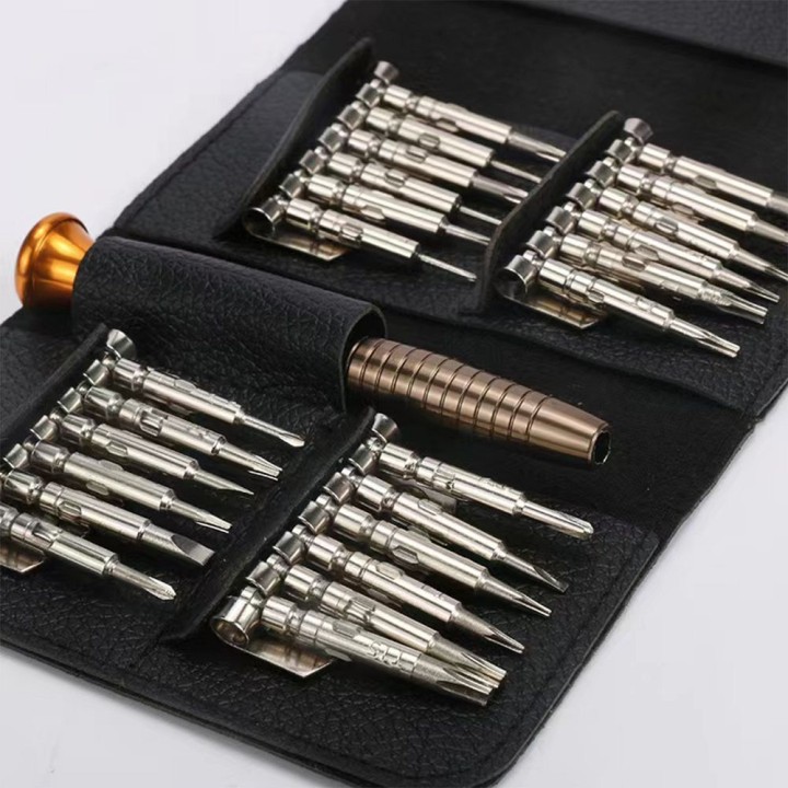 Precision screwdriver set / service screwdrivers, bits 25-in-1 metal