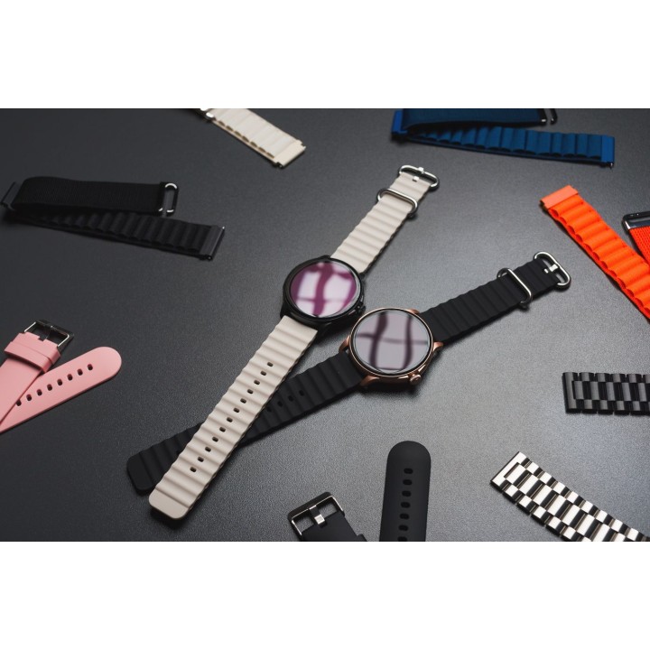 Ремінець для Samsung Galaxy Watch Forcell Forcell F-Design FS01 отвори силікон 22 mm чорний