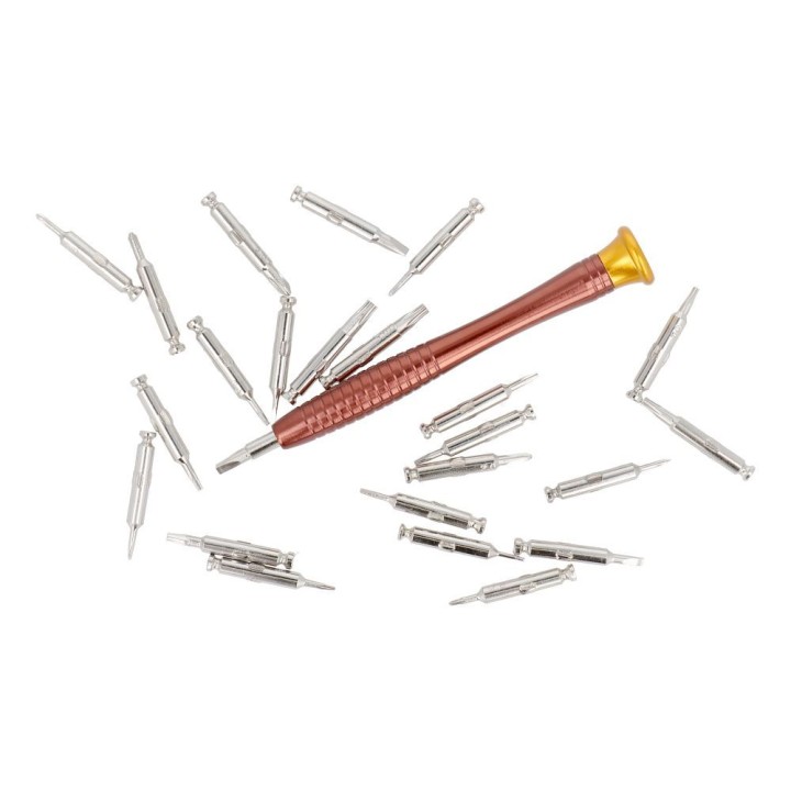 Precision screwdriver set / service screwdrivers, bits 25-in-1 metal