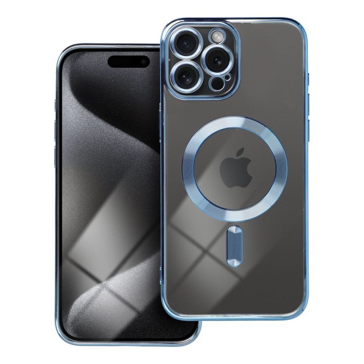 Case for iPhone 15 PRO MAX Electro Mag Cover MagSafe compatible blue