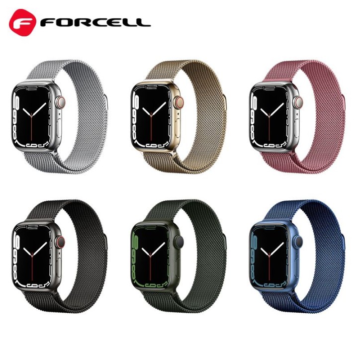 Pasek do Apple Watch Forcell F-Design FA03 magnetyczny stal 38 / 40 / 41 mm niebieski