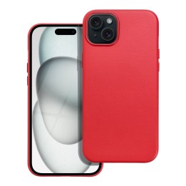 Чохол LEATHER MAG COVER сумісний з MagSafe для IPHONE 15 Plus червоний