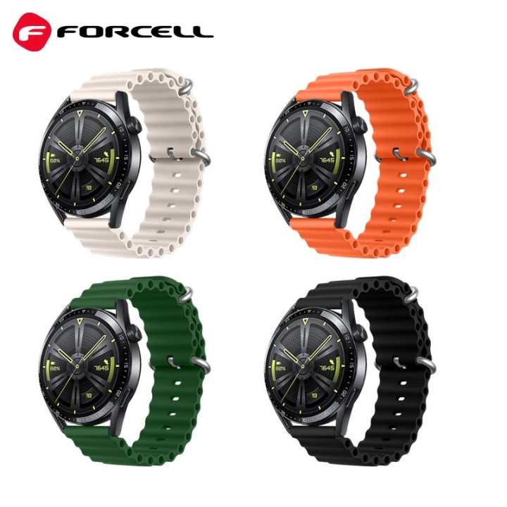 Strap for Samsung Galaxy Watch Forcell Forcell F-Design FS01 holes silicone 22 mm black