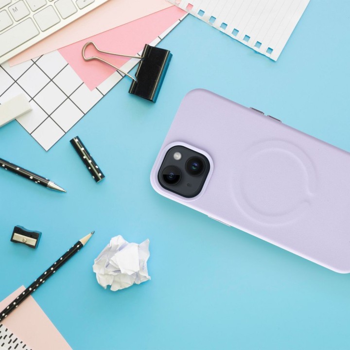ROAR чохол LEATHER MAG сумісний з MagSafe для IPHONE 14 Plus фіолетовий