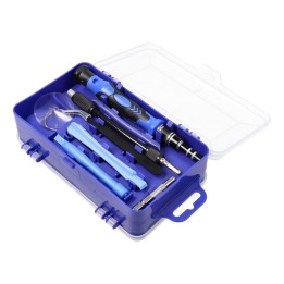 Precision screwdriver set / service screwdrivers, bits 115-in-1 metal blue