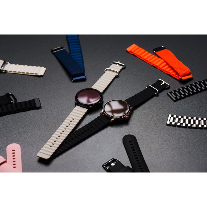 Strap for Samsung Galaxy Watch Forcell Forcell F-Design FS01 holes silicone 22 mm black