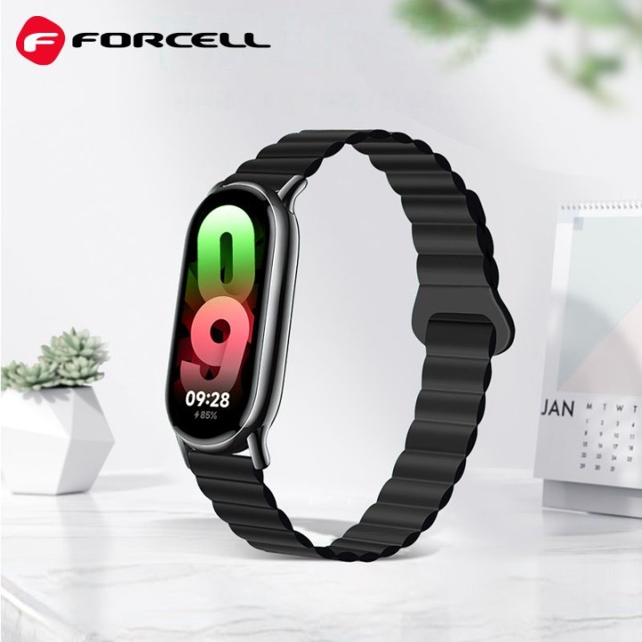 Strap for Mi Band 8 Xiaomi Forcell F-Design FX8 buckle silicone black