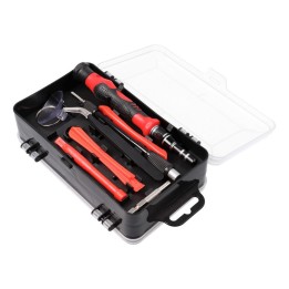 Precision screwdriver set / service screwdrivers, bits 115-in-1 metal red