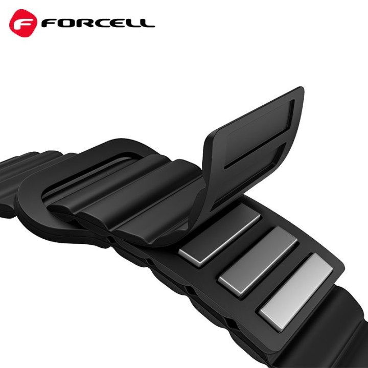 Ремешок для Mi Band 8 Xiaomi Forcell F-Design FX8 пряжка силикон черный