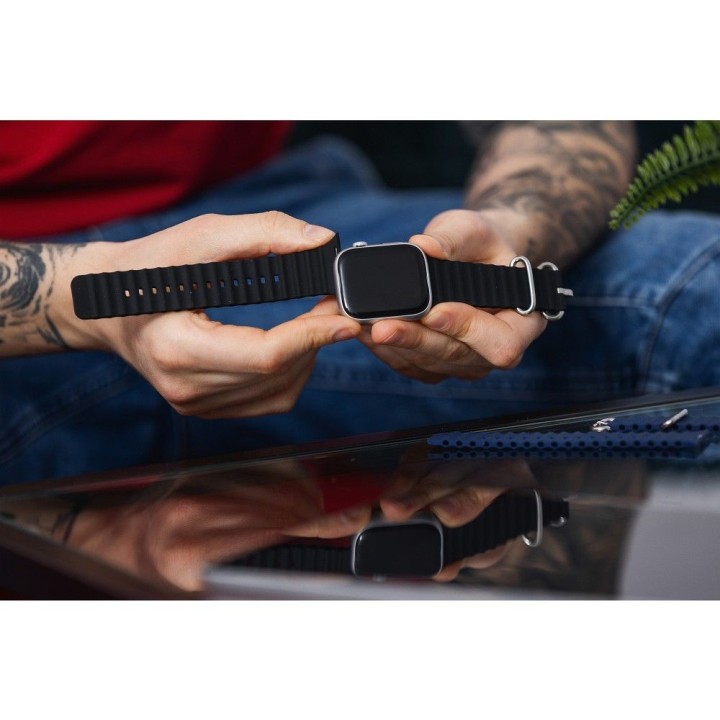 Pasek do Apple Watch Forcell F-Design FA12 dziurki silikon 42 / 44 / 45 / 49 mm zólty