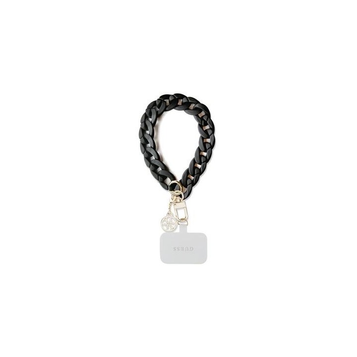 GUESS hand strap GUOUCBMC4MK (Large Chain Acrylic 4G Charms) czarny