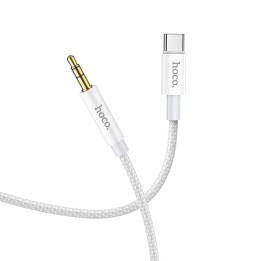Cable AUX Jack 3,5 mm for USB C Hoco 1 m UPA19 silver