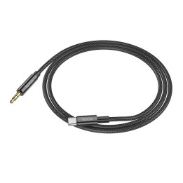 Cable AUX Jack 3,5 mm for USB C Hoco 1 m UPA19 black