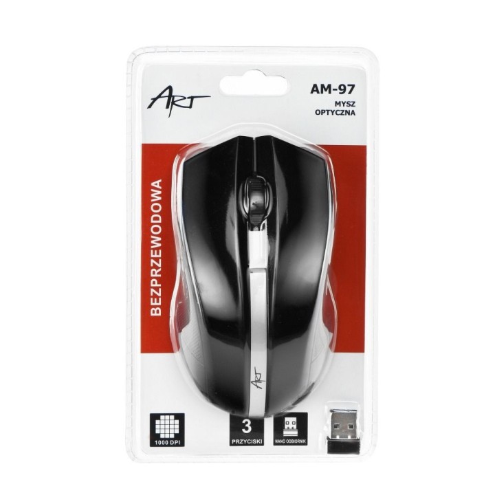 ART миша комп'ютерна бездротова 2,4G 1000 dpi AM-97 чорна