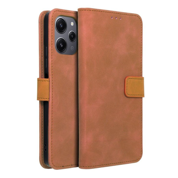 Чехол с клапаном для Xiaomi Redmi 12 4G / 12 5G Tender Book коричневый