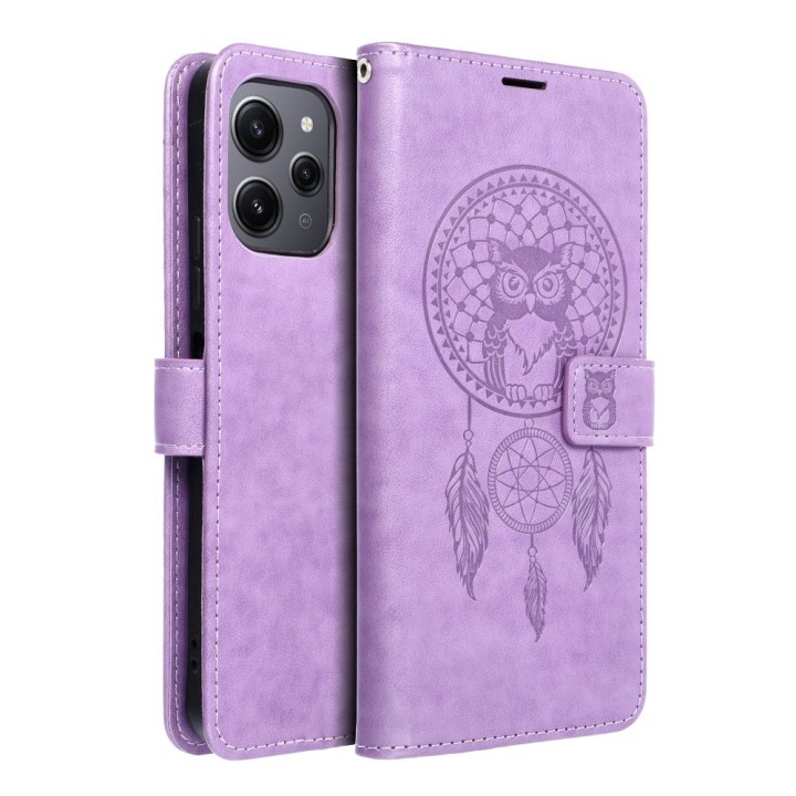 Etui z klapką na Xiaomi Redmi 12 4G / 12 5G Mezzo Book łapacz snów fioletowy