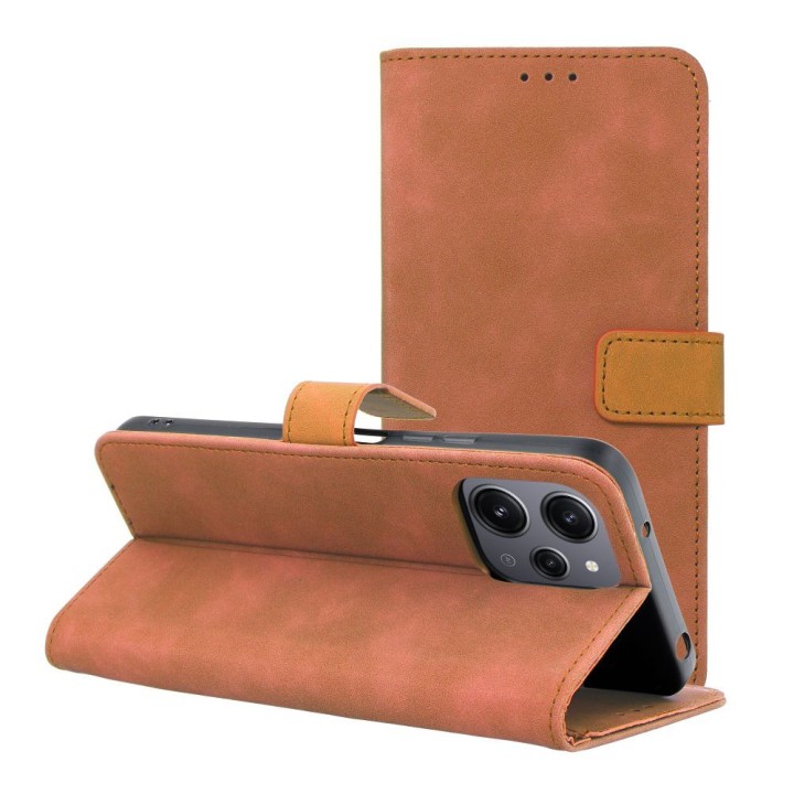 Чехол с клапаном для Xiaomi Redmi 12 4G / 12 5G Tender Book коричневый