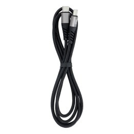 USB-C to USB-C cable Blue Star 3A 60W PD QC4.0 with braid 1,2 m TFK-DC-003 black