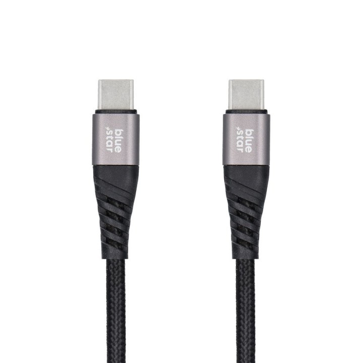 Кабель USB-C – USB-C Blue Star 3A 60W PD QC4.0 в обплетенні 1,2 m TFK-DC-003 чорний