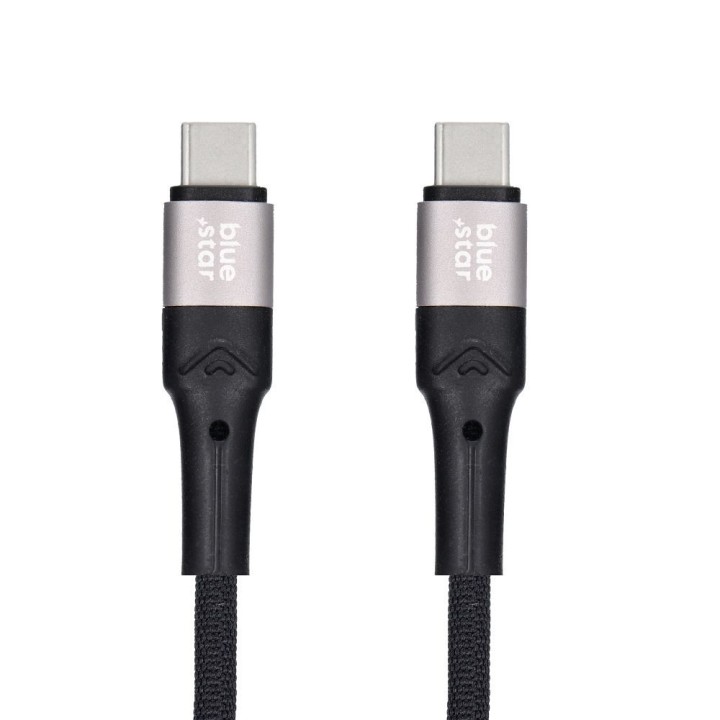 USB-C to USB-C cable Blue Star 3A 60W PD QC4.0 with braid 2 m TFK-DC-004 black