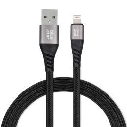 USB-A to Lightning cable Blue Star 2,4A with braid 1,2 m TFK-DC-003 black