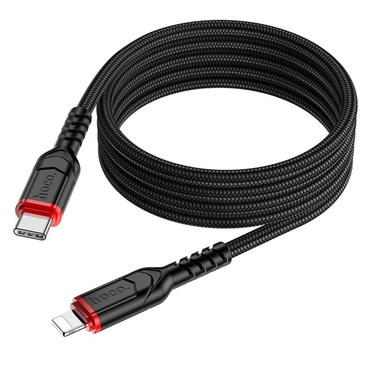 Кабель USB-C – Lightning Hoco PD 3A 20W 1 m X59 чорний