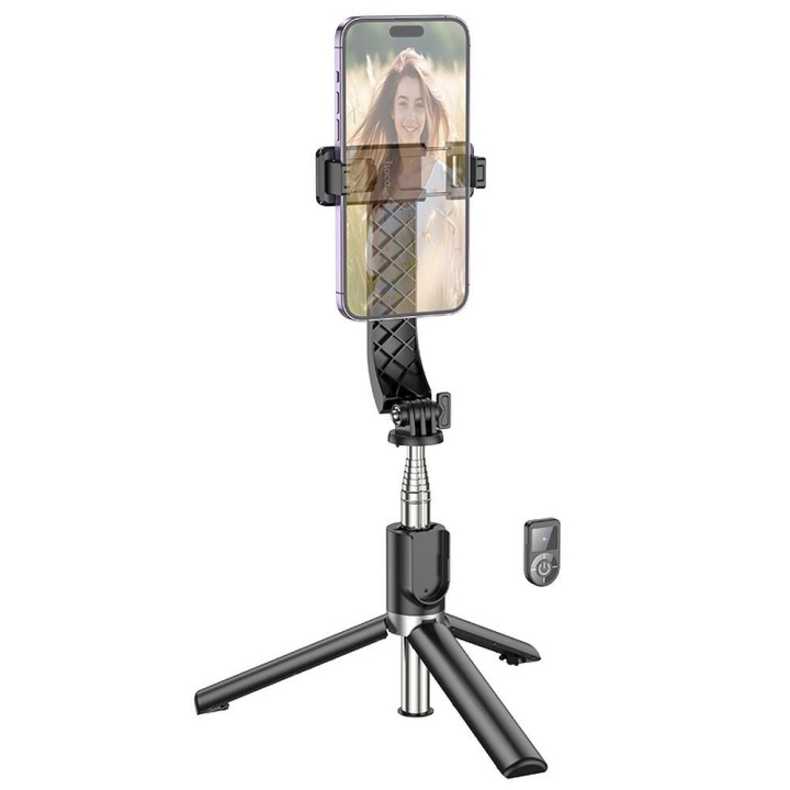 Selfie stick Hoco tripod z pilotem bezprzewodowym K20 czarny