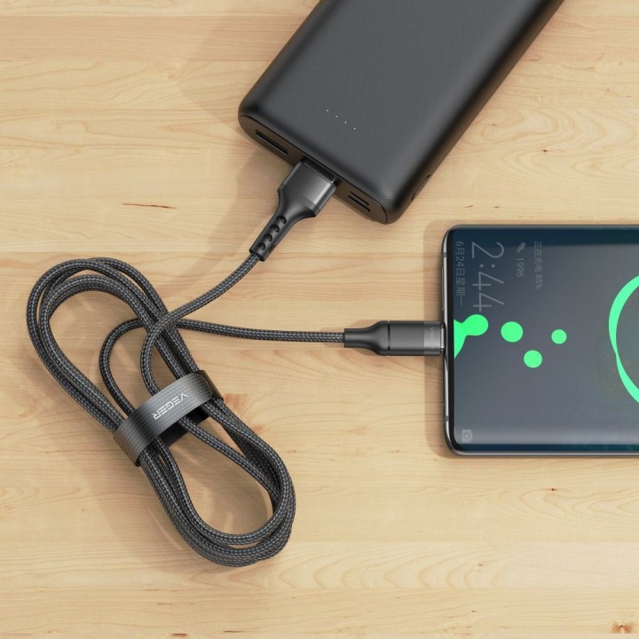 Кабель USB A для тип C VEGER PD 5A 25W AC03 1,2 m чорний