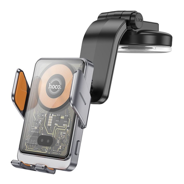 Wireless car phone holder Hoco 15 W for windscreen / dashboard HW8 black