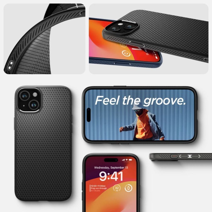 SPIGEN чехол LIQUID AIR для IPHONE 15 matte black