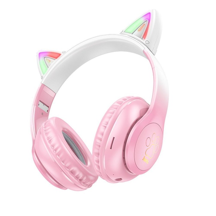 Wireless on-ear headphones Hoco W42 cat ears cherry blossom