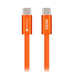USB-C to USB-C cable Forcell F-Energy QC4.0 PD 5A 100W Cafule Color 1,2 m ACYH23 orange