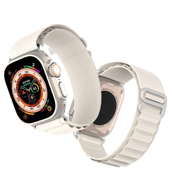 DUX DUCIS ремешок GS нейлоновый для Apple Watch 42 / 44 / 45 / 49 mm платиновый