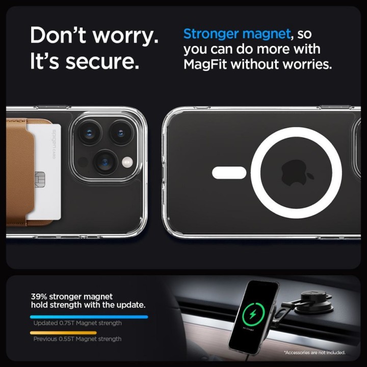 SPIGEN case ULTRA HYBRID MAG compatible with MagSafe for IPHONE 15 Pro white