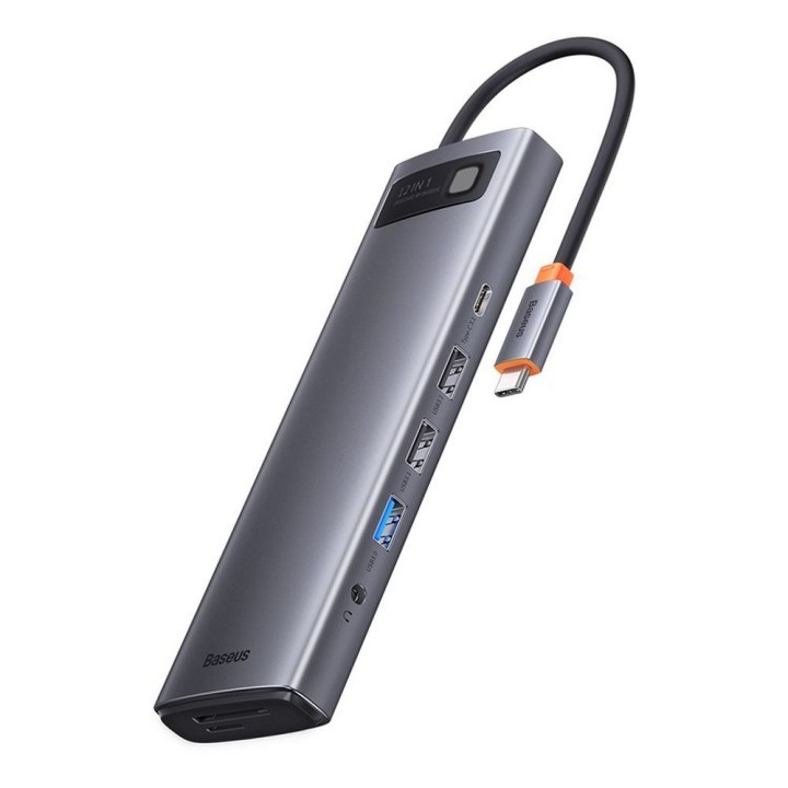 BASEUS адаптер HUB 12 в 1 тип C WKWG020213/BS-OH037 0,2 m серый