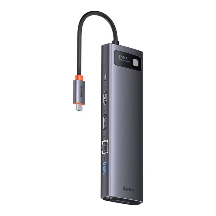 BASEUS adapter HUB 12w1 Typ C WKWG020213/BS-OH037 0,2 m szary