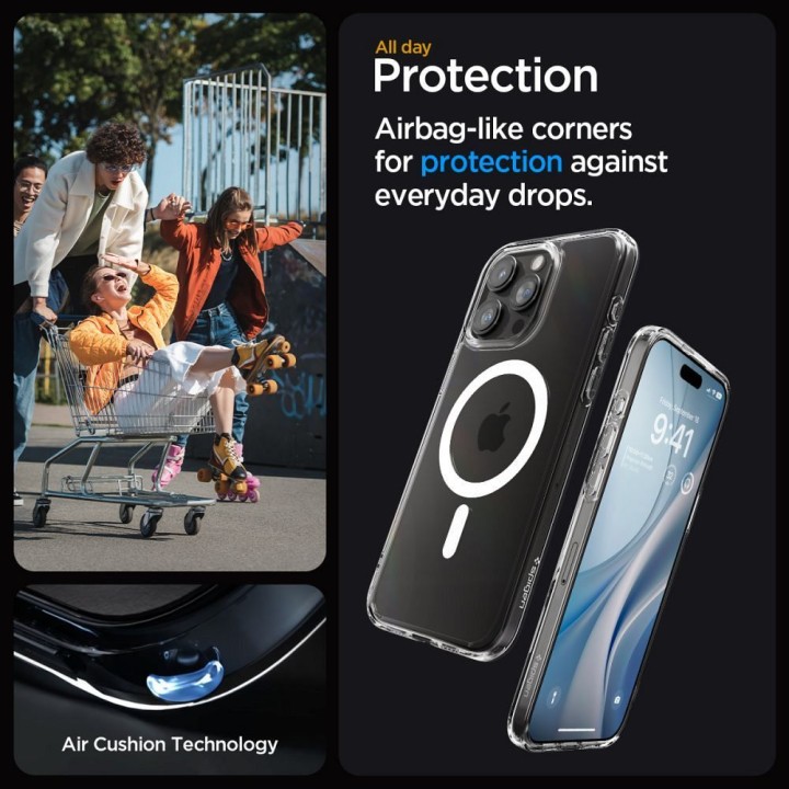SPIGEN чехол ULTRA HYBRID MAG совместимый с MagSafe для IPHONE 15 Pro белый