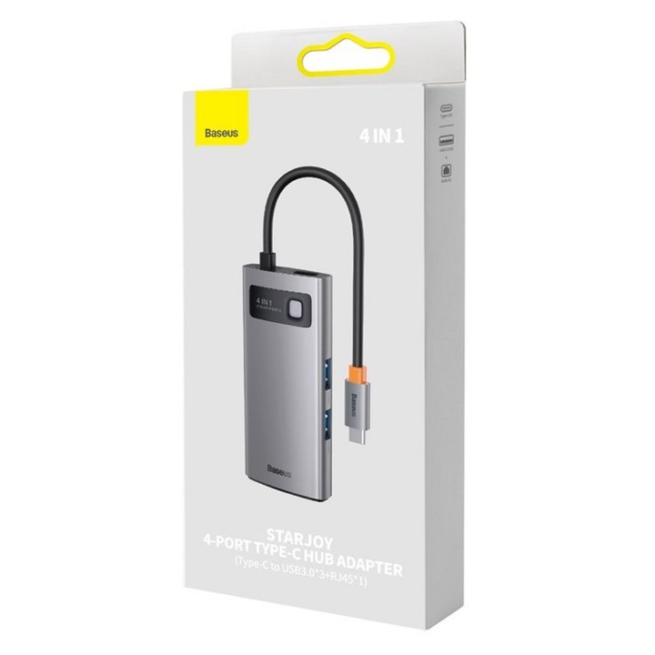 BASEUS adapter HUB 4-in-1 WKWG070113/BS-OH067 0,17 m grey