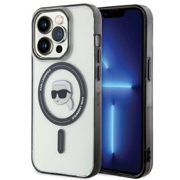 KARL LAGERFELD чохол для IPHONE 15 Pro KLHMP15LHKHNOTK (Karl Head + MAG) прозорий